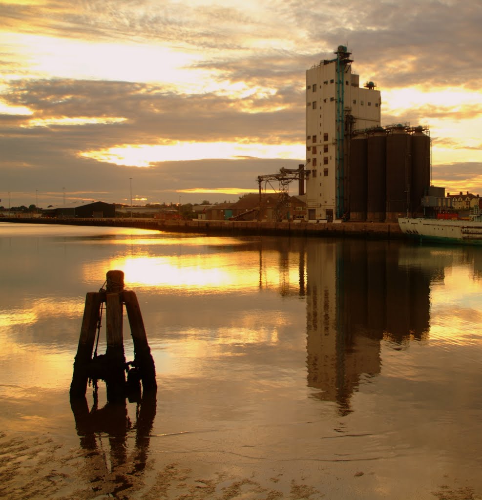 Lake Lothing sunset, Lowestoft