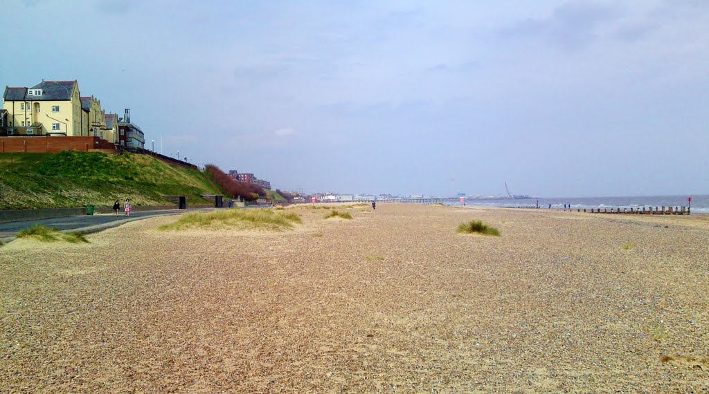 Lowestoft beach.