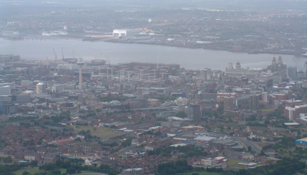 Aerial View of Liverpool City Centre