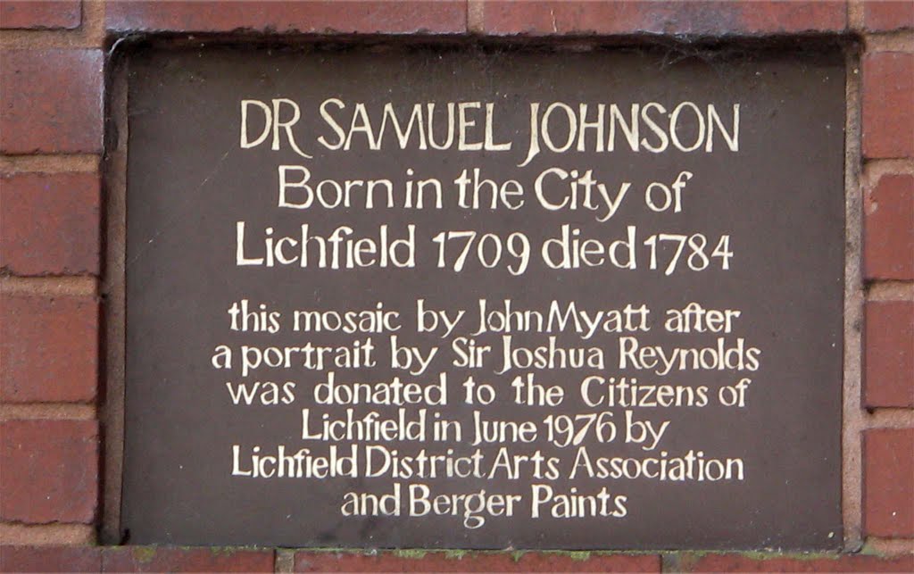 Plaque: Dr Samuel Johnson