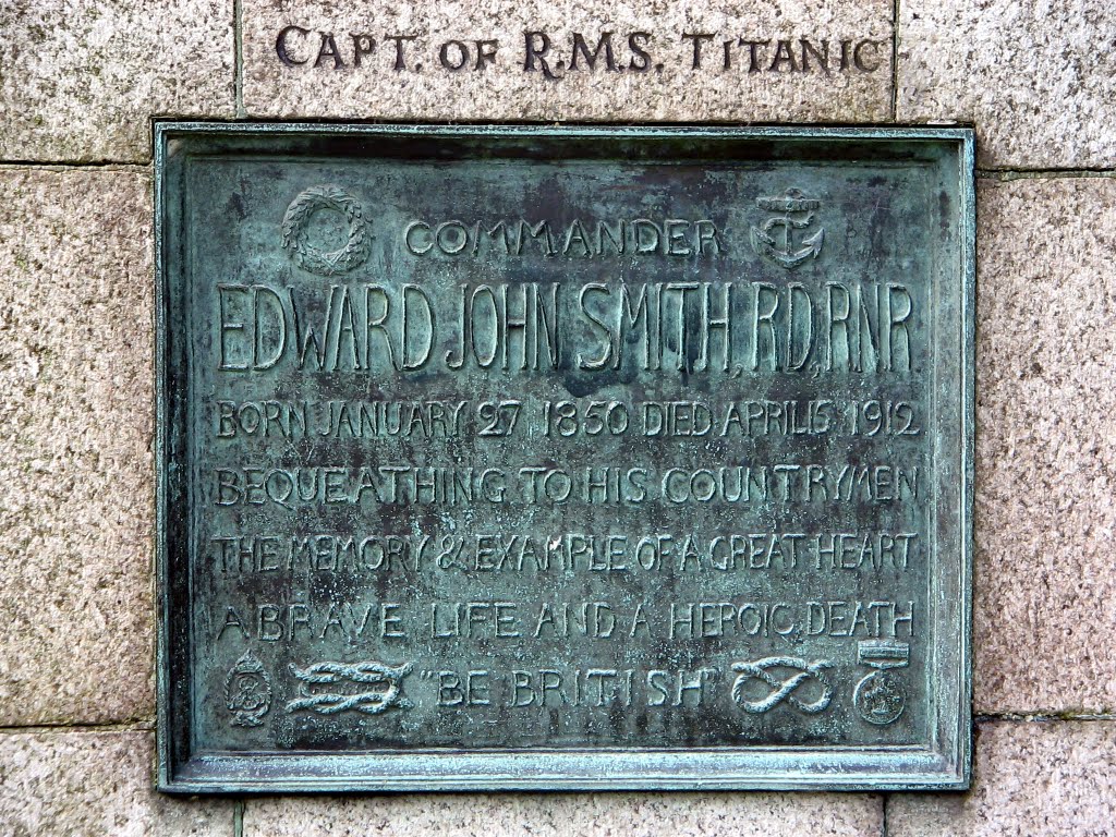 Commander Smith of The RMS Titanic - Plaque In Beacon Park, Lichfield.
