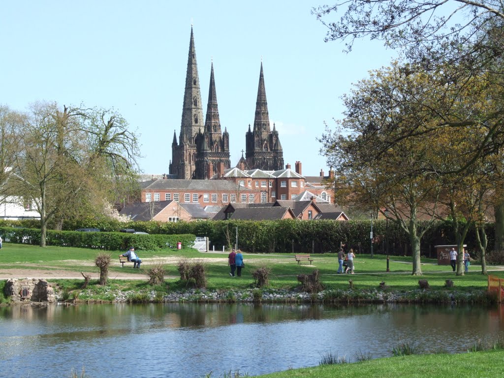 Lichfield Cathedral from Beacon Park