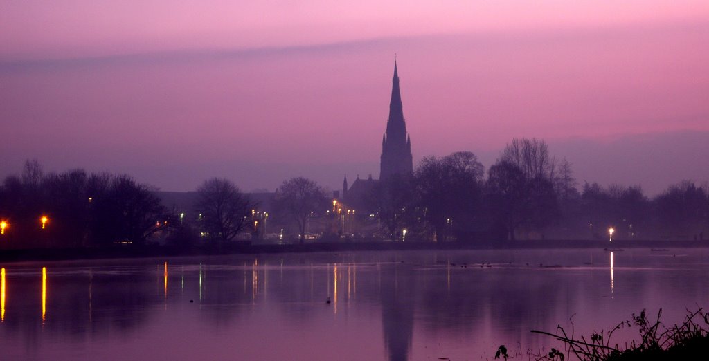 Stowe Pool at dusk, 22-12-06