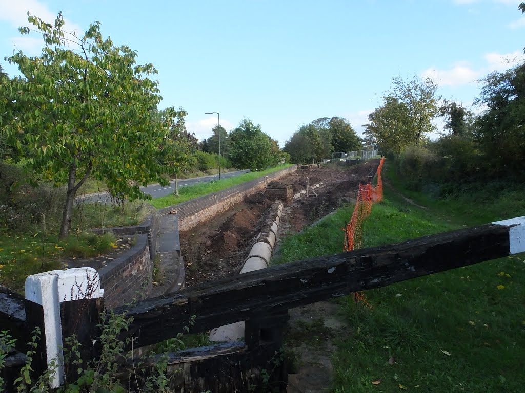 Lichfield and Hatherton Canal Renovation work Lock gates 24.