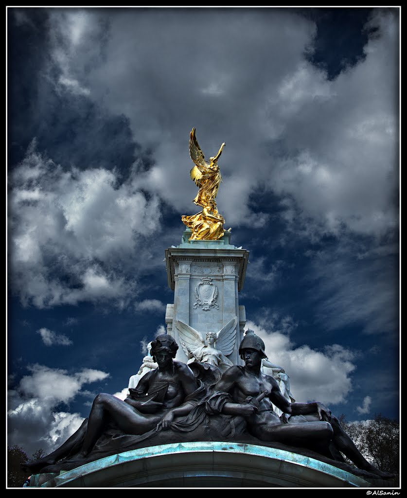 London. Impression...  Queen Victoria Memorial Gardens...