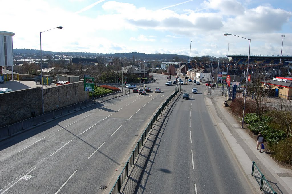 from the foot bridge A60 Mansfield o=k