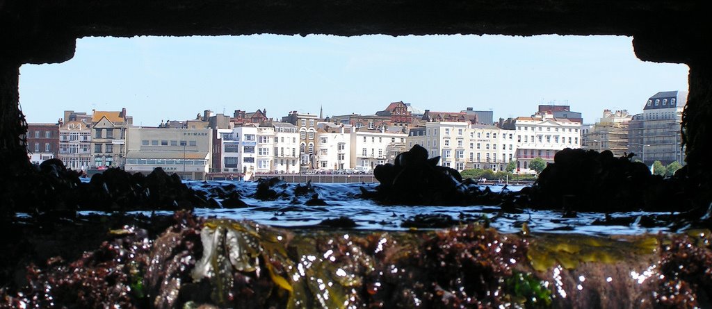 Margate through a sea drain, England