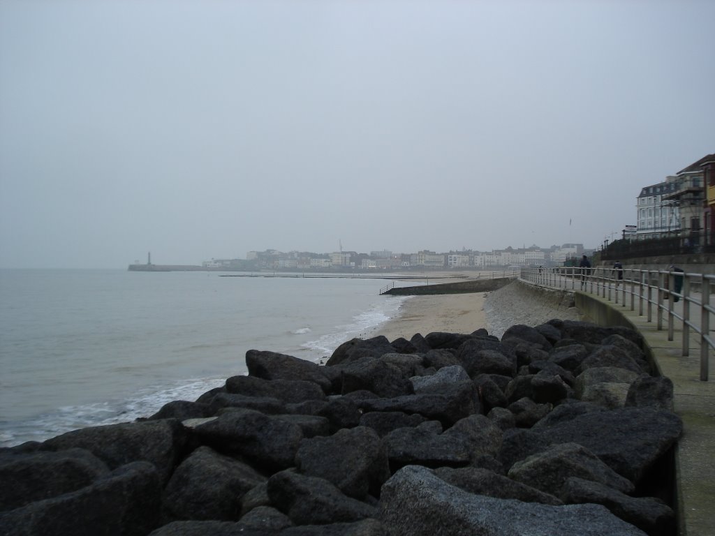 Margate on a rough english winter day