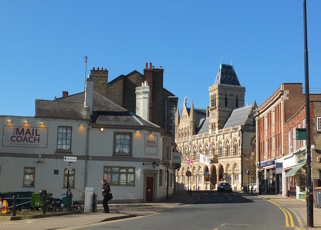 Northampton view from Derngate to the Guildhall.