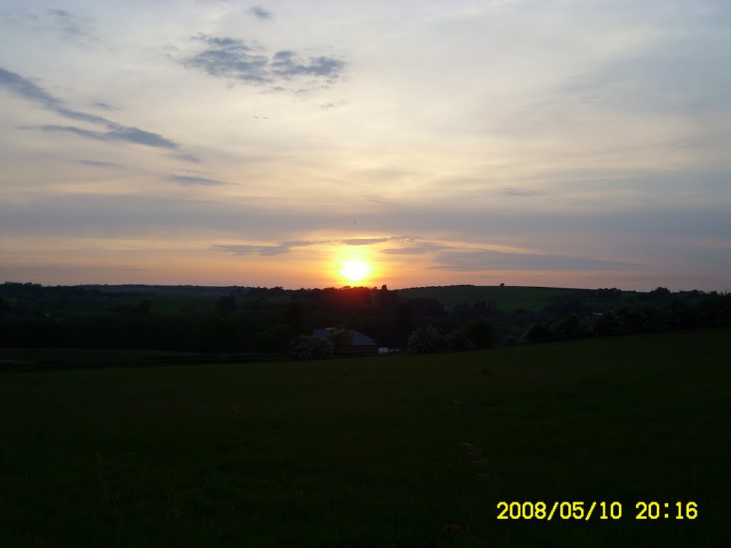Sunset, viewed from footpath A38, Blackwater 10 May 2008