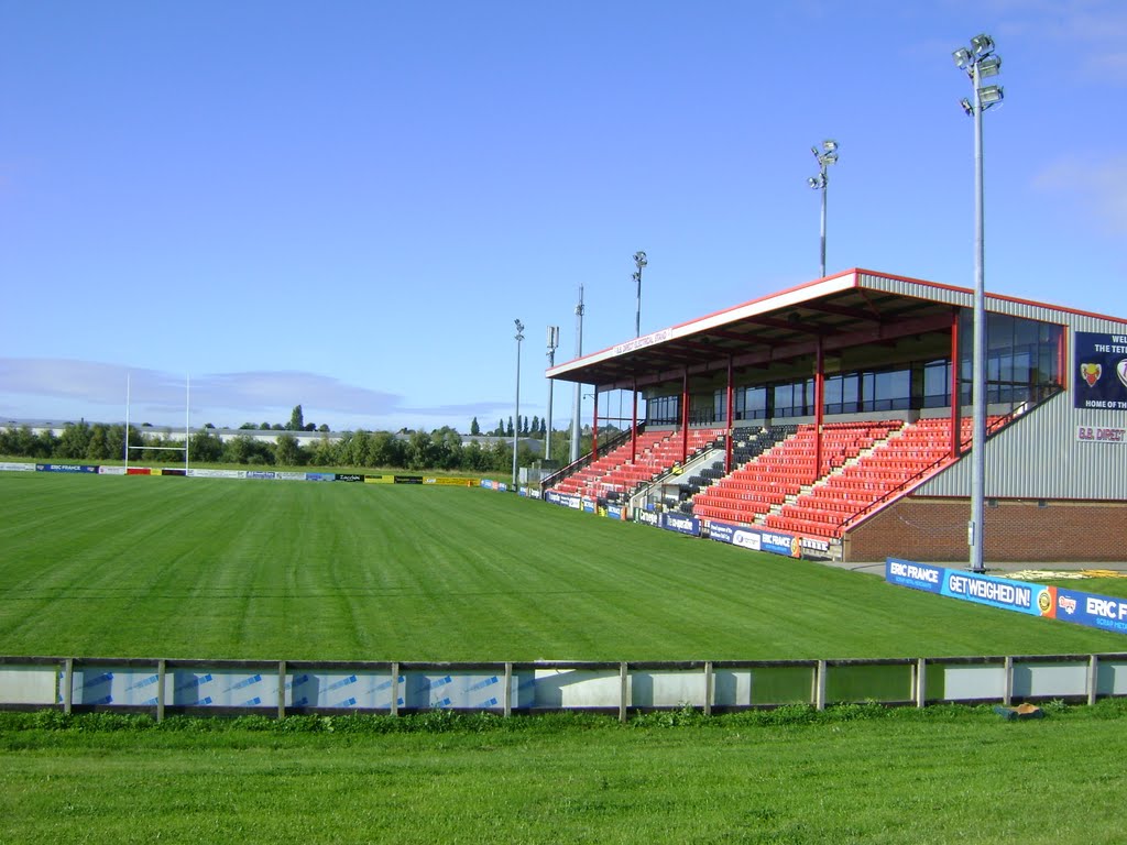 Photo Through Fence At Dewsbury Rams Tetley Stadium