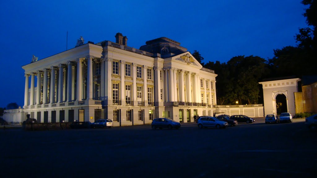 Oldway mansion by night