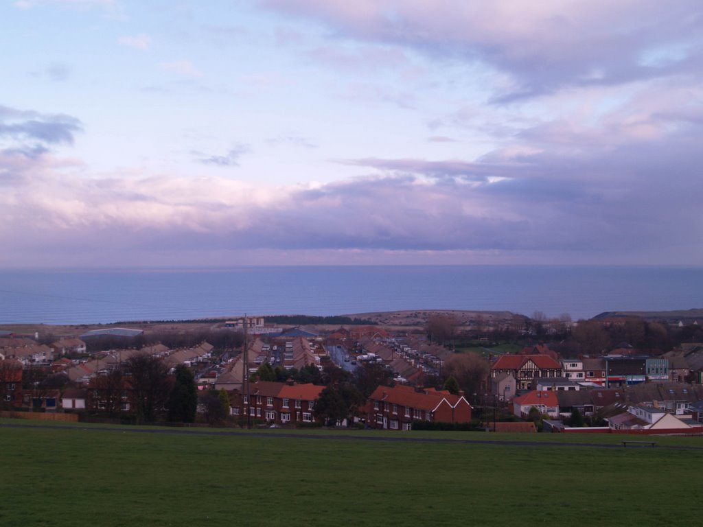 View looking east over Horden to the sea
