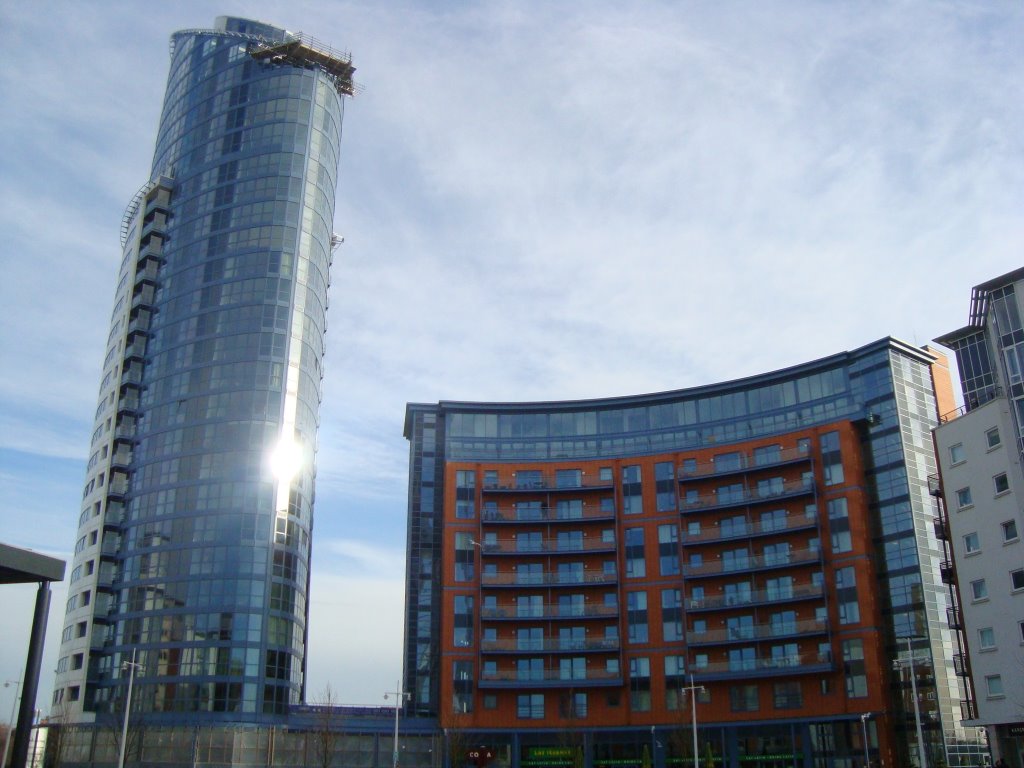 Modern Buildings in Gunwharf Quays