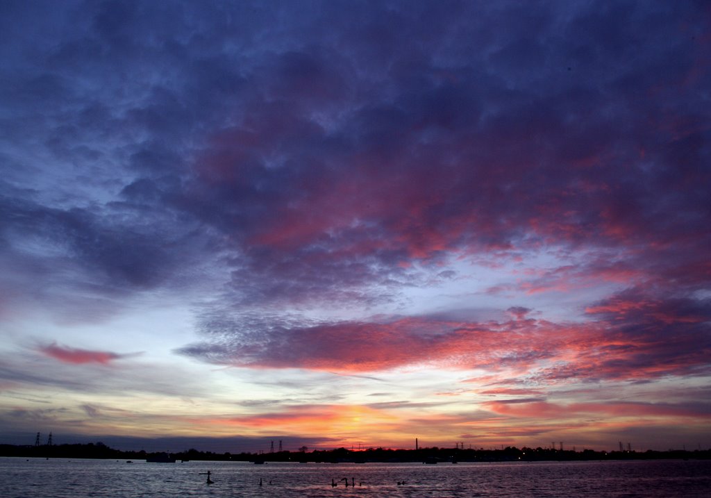Holes Bay sunset III - the colour spreads