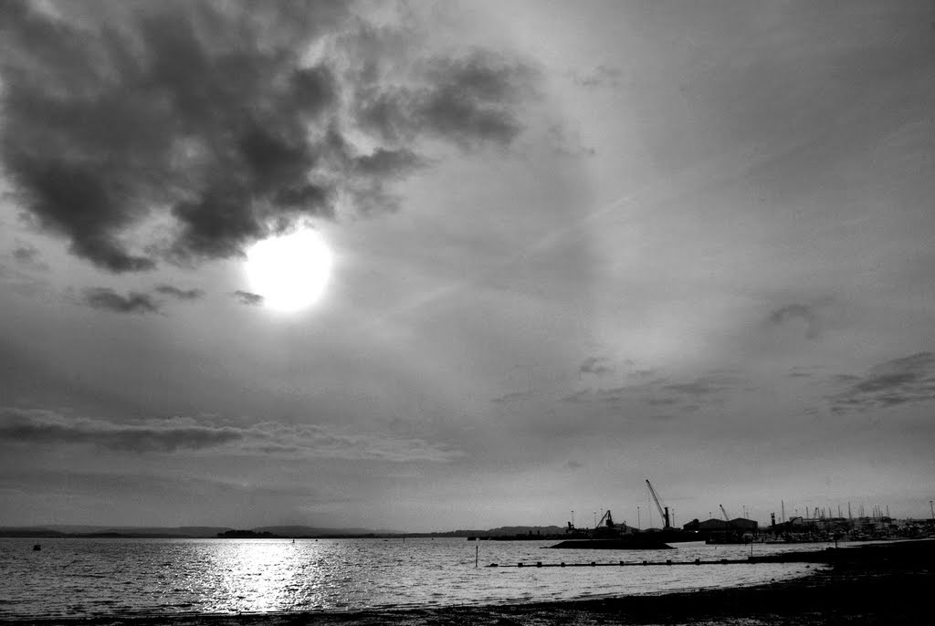 Poole harbour from the Baiter later