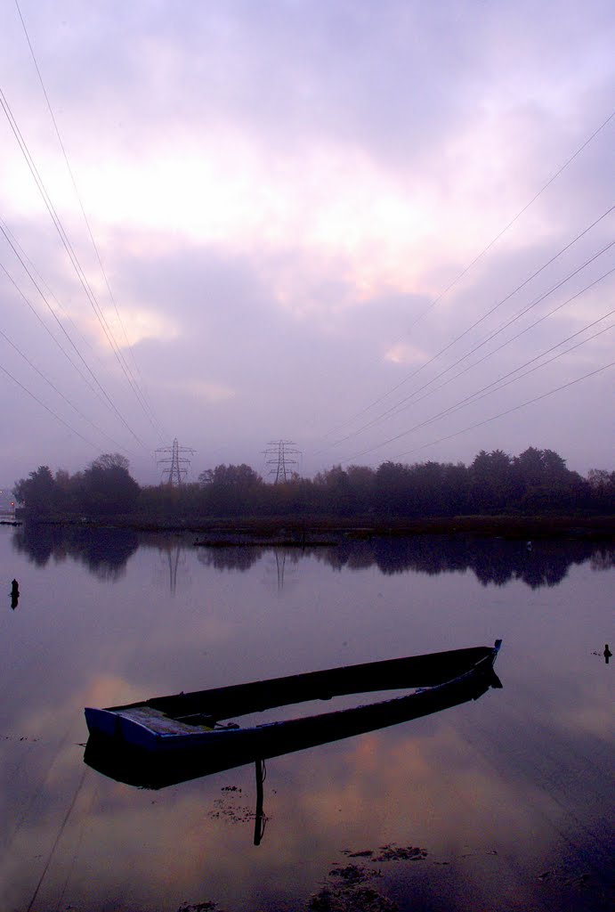 foggy dawn over Holes Bay