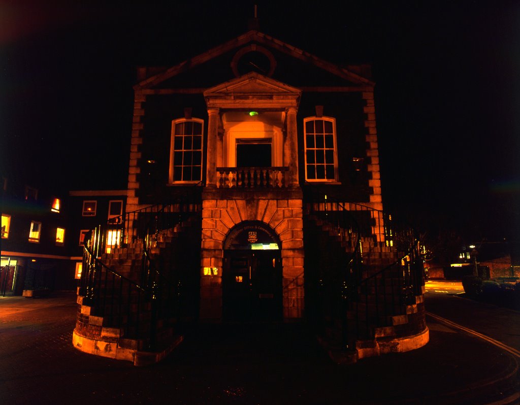 the Guildhall, Poole, at night