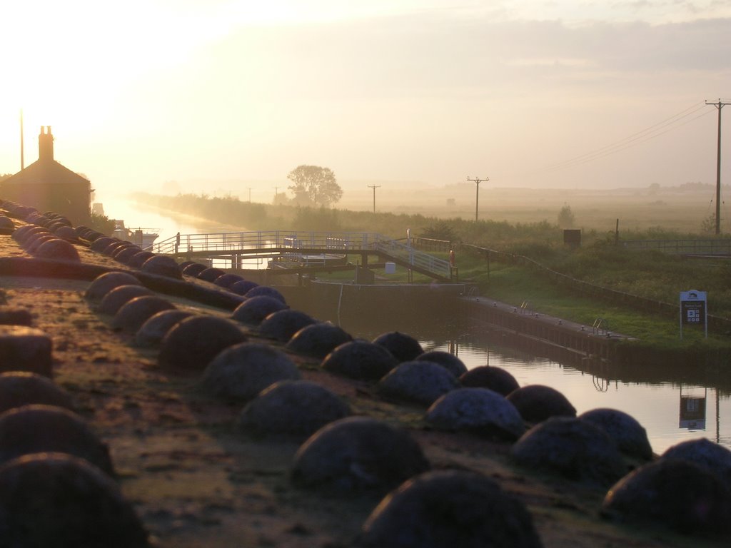 Bardney Lock from Old Rail Bridge