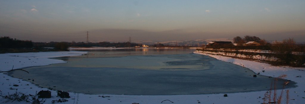 Elton Reservoir from the South in the snow
