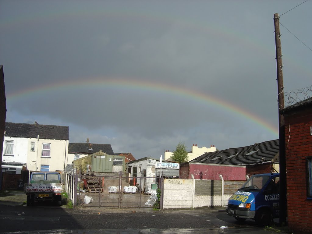 Rainbow in Radcliffe viewed from Colour Anodising by SteMoonShineMcGee