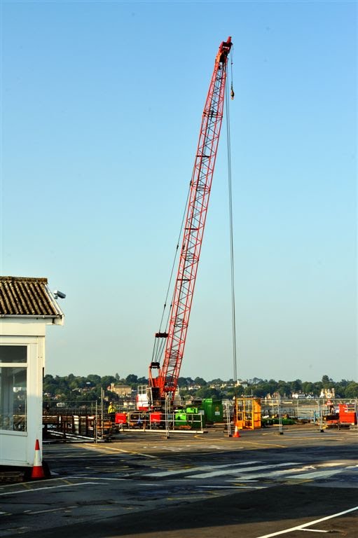 Cranes at the end of Ryde Pier