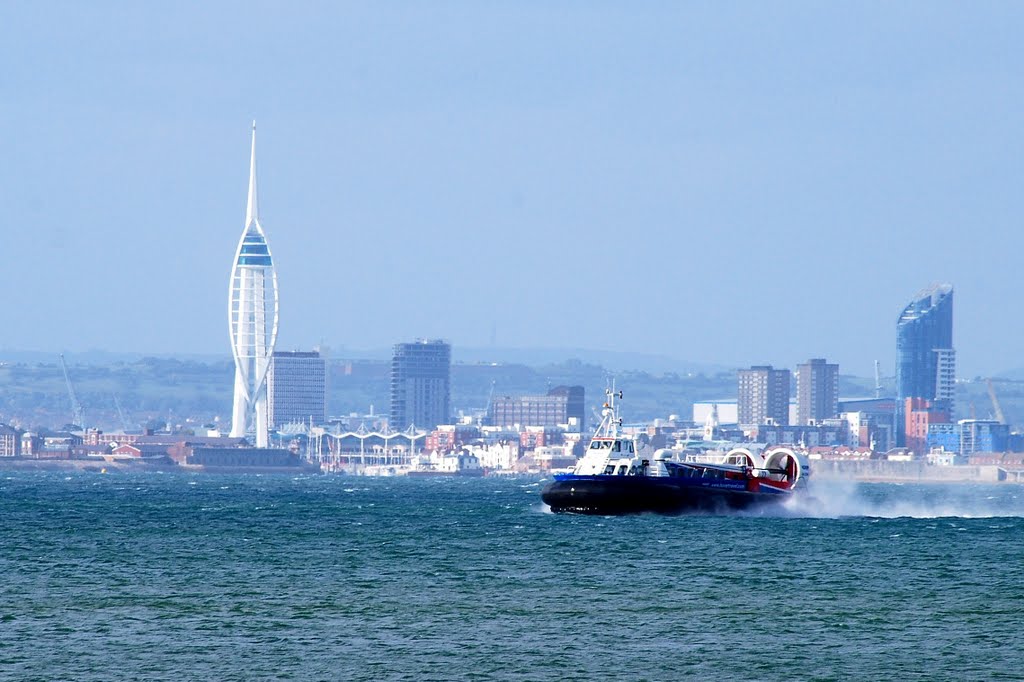 Spinnaker  tower and hovercraft