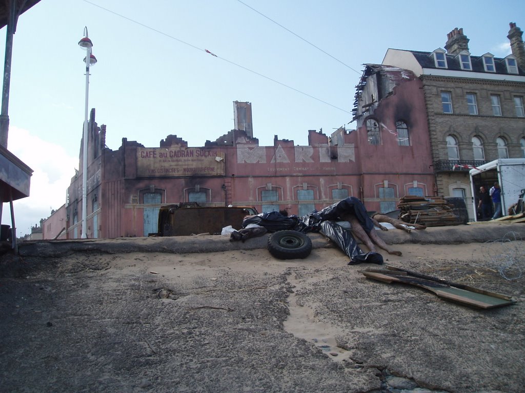 Sea front film set