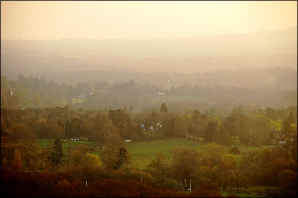 Looking towards Betchworth in the evening sun