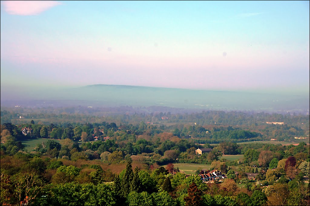 Evening mist over the Surrey Hills