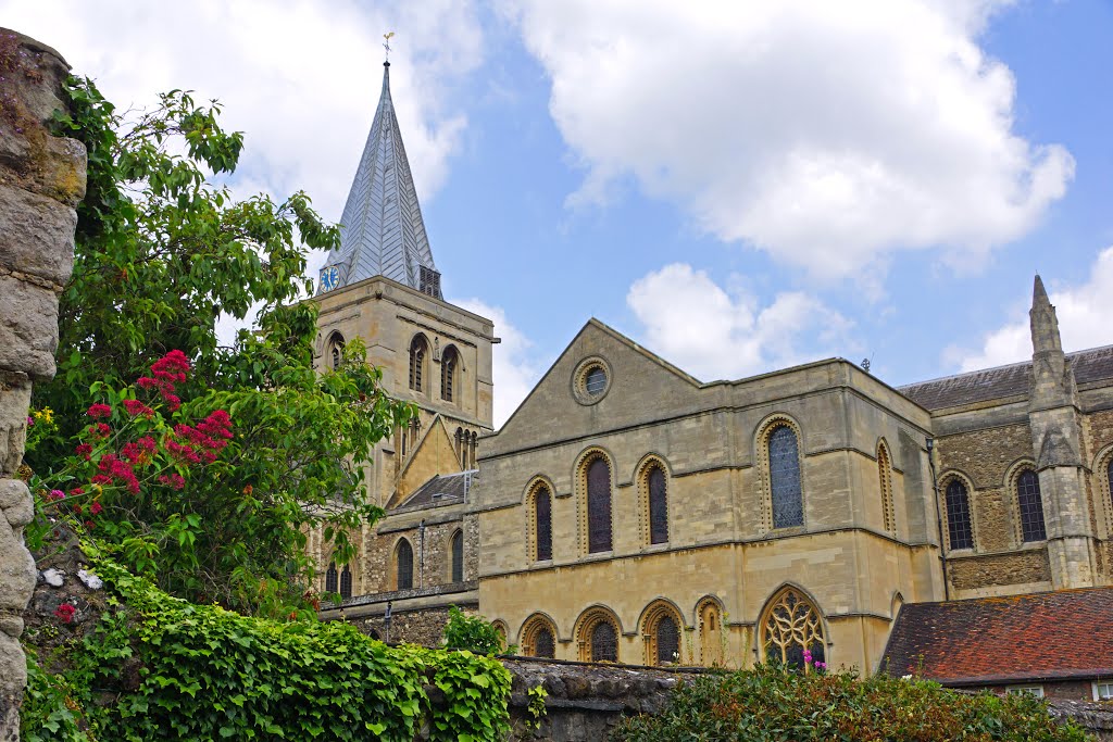 Rochester Cathedral from the back yard