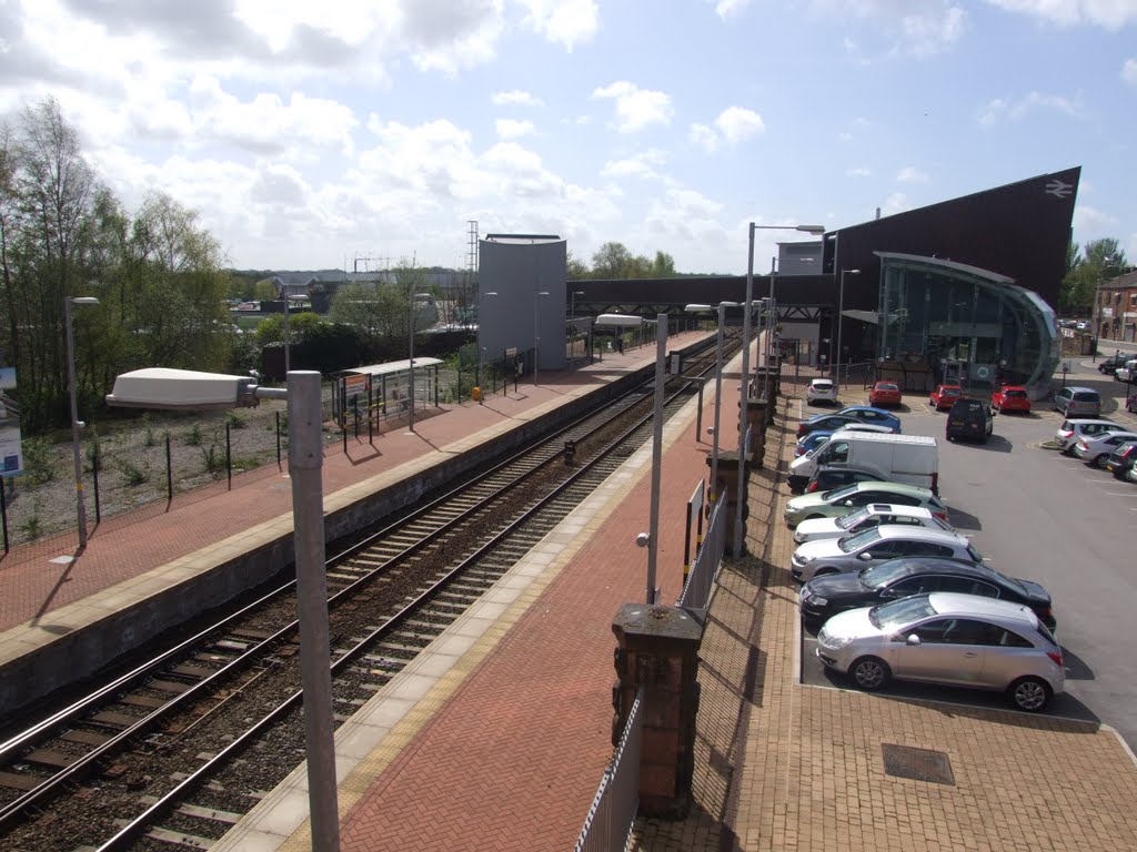 St Helens Central Railway Station, Taken From Bridge.