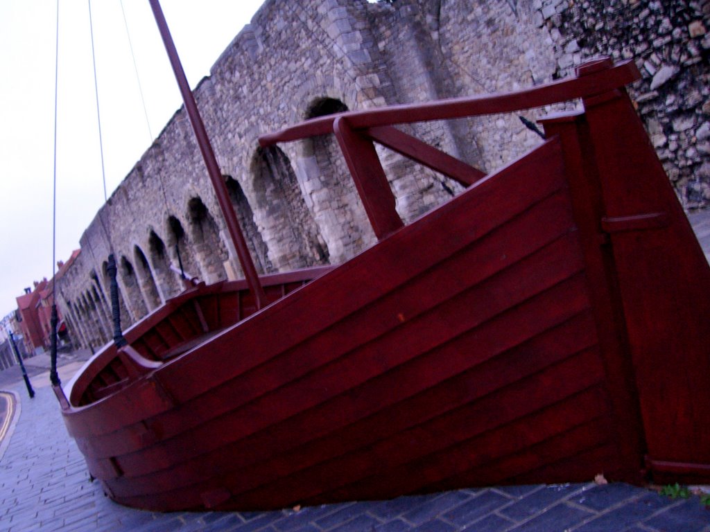Ground Red Boat
