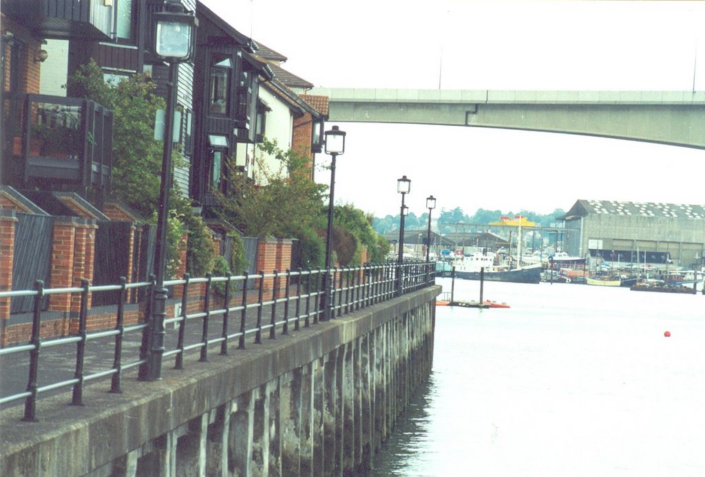 OCEAN VILLAGE WITH ROAD BRIDGE BEHIND SOUTHAMPTON
