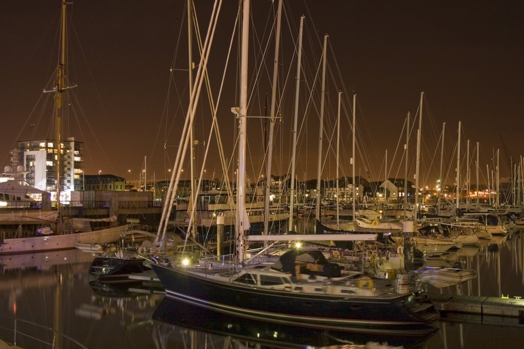 Ocean Village Marina at Night