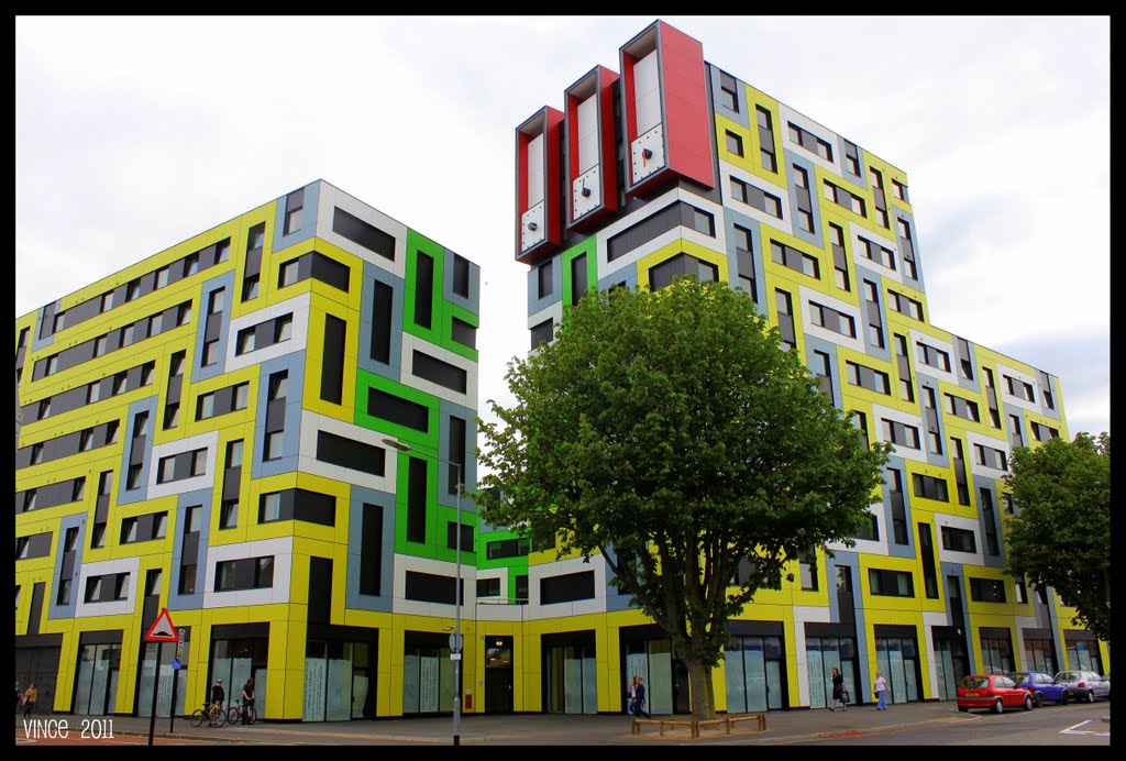 Multicoloured building