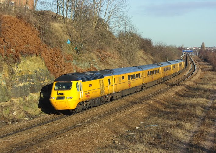 43062 brings up the rear of a Test Train from Derby - Heaton on 30th January 2010