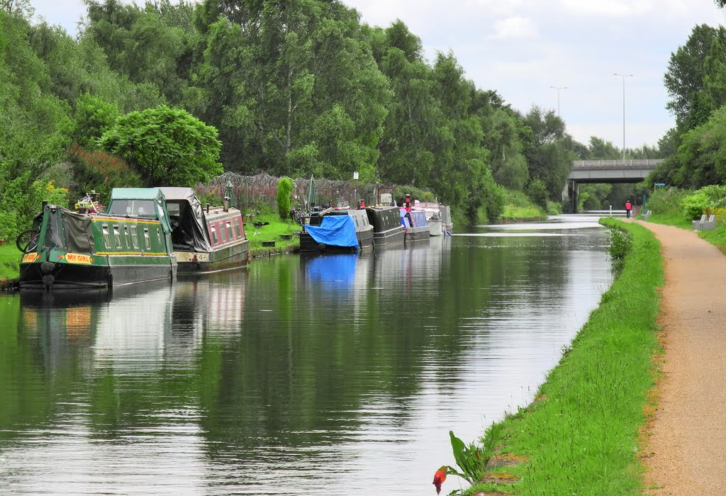 Narrow boats - Bridgewater Canal - Urmston, Trafford M32 8, England, United Kingdom
