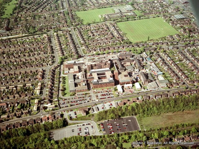 Aerial Scunthorpe Hospital