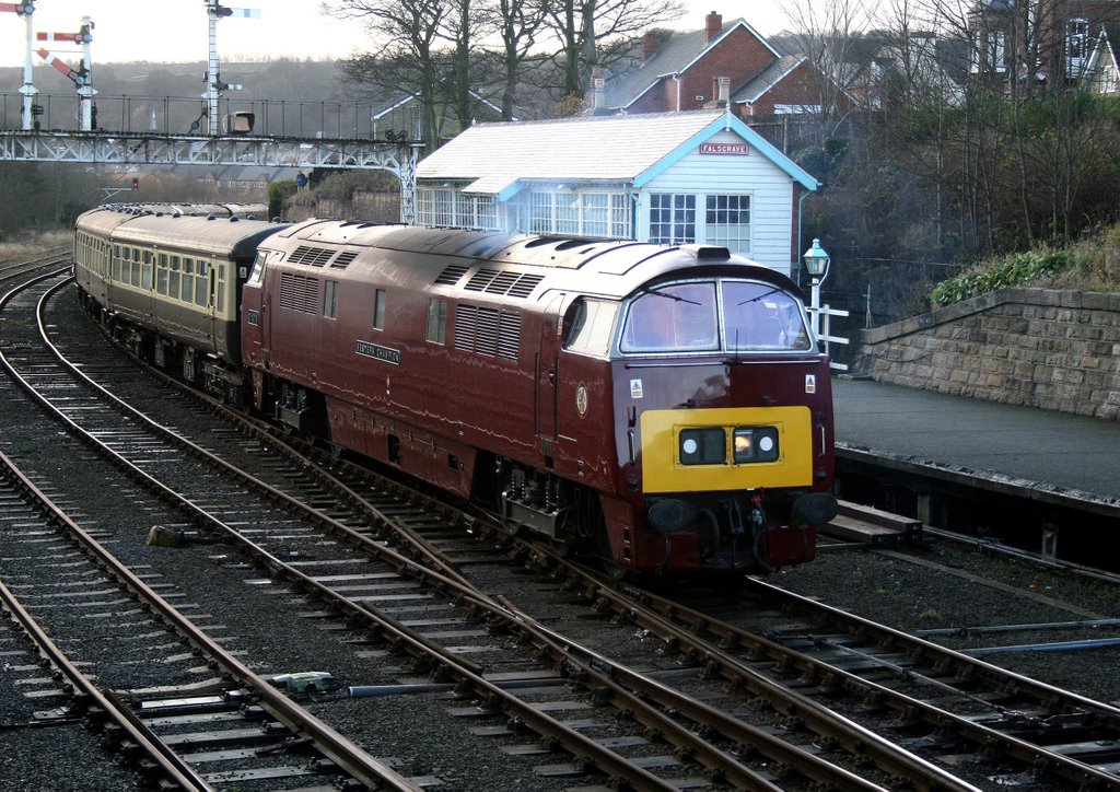D1015 Backing out its train ready to run round for its departure 5 December 2009