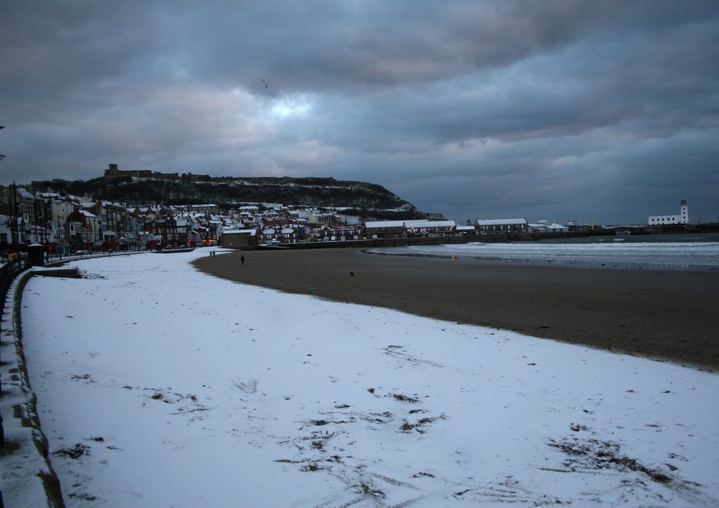 Snow on the Beach South Bay Scarborough,North Yorkshire