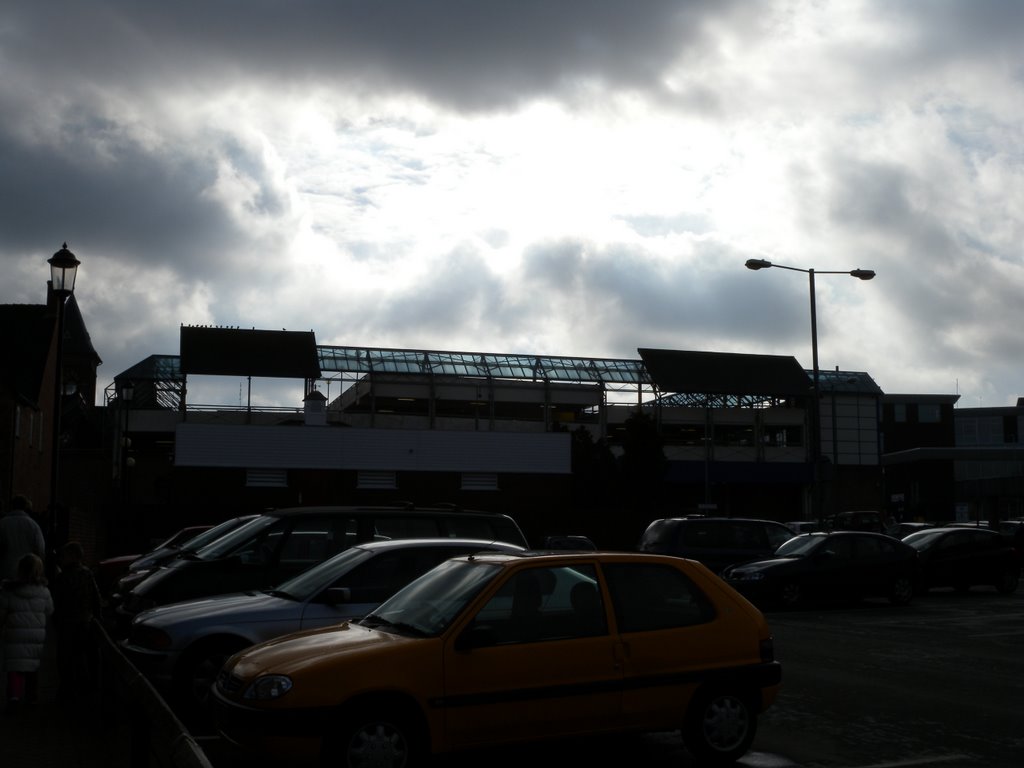 Angry sky over the multi-storey carpark, Stafford