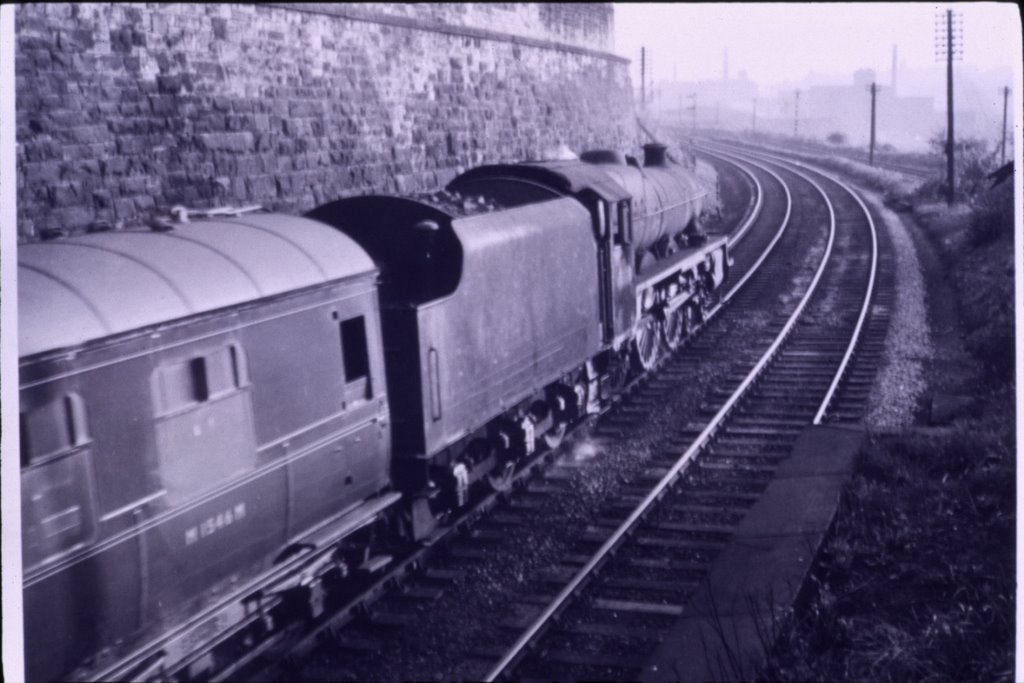 Manchester bound train exiting Bredbury Tunnel (1961)