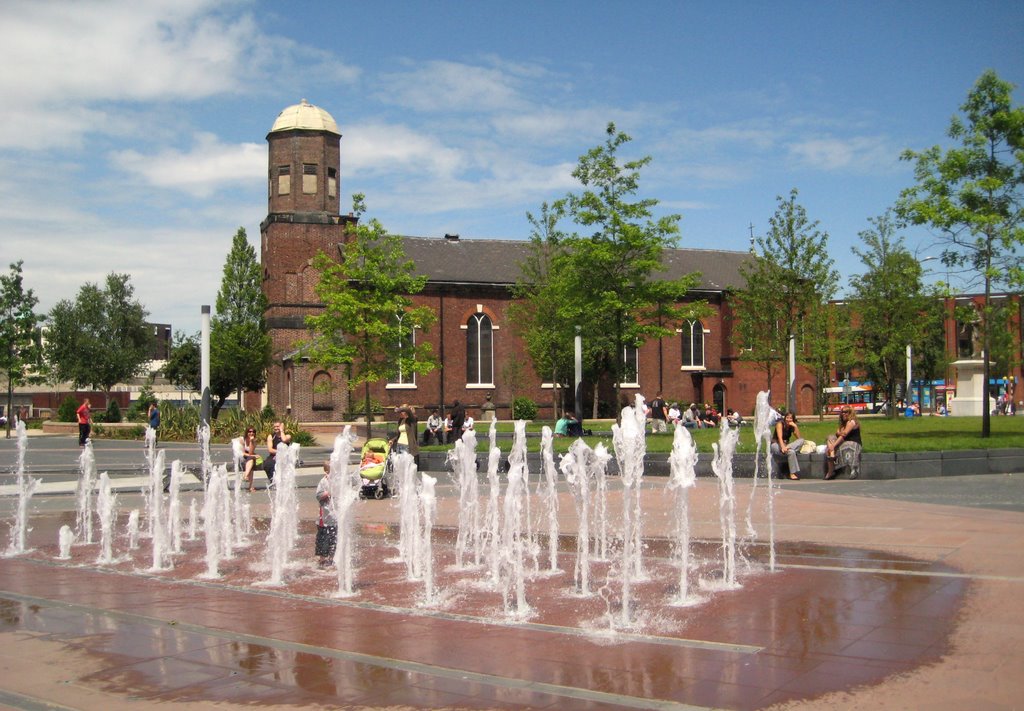 St Peters Square fountains