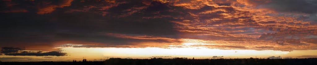 Sunset over North Tees Hospital