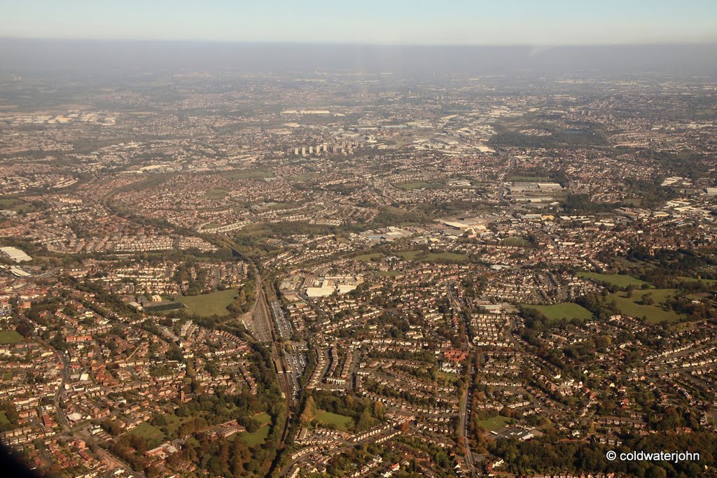 rial - Overhead Stourbridge looking towards Brierley Hill
