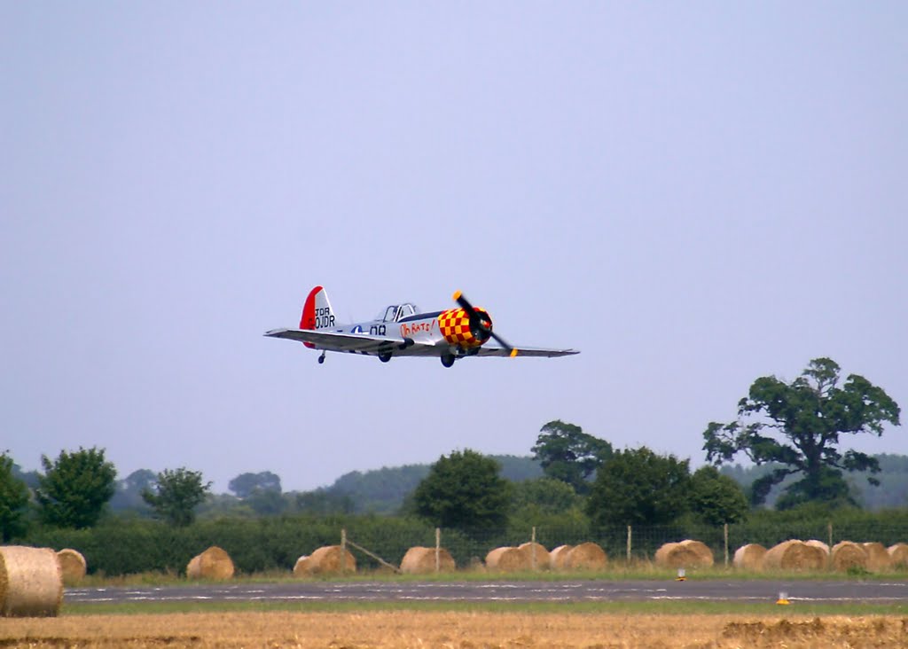 Yakovlev Yak-50 taking off from Wellesbourne airfield
