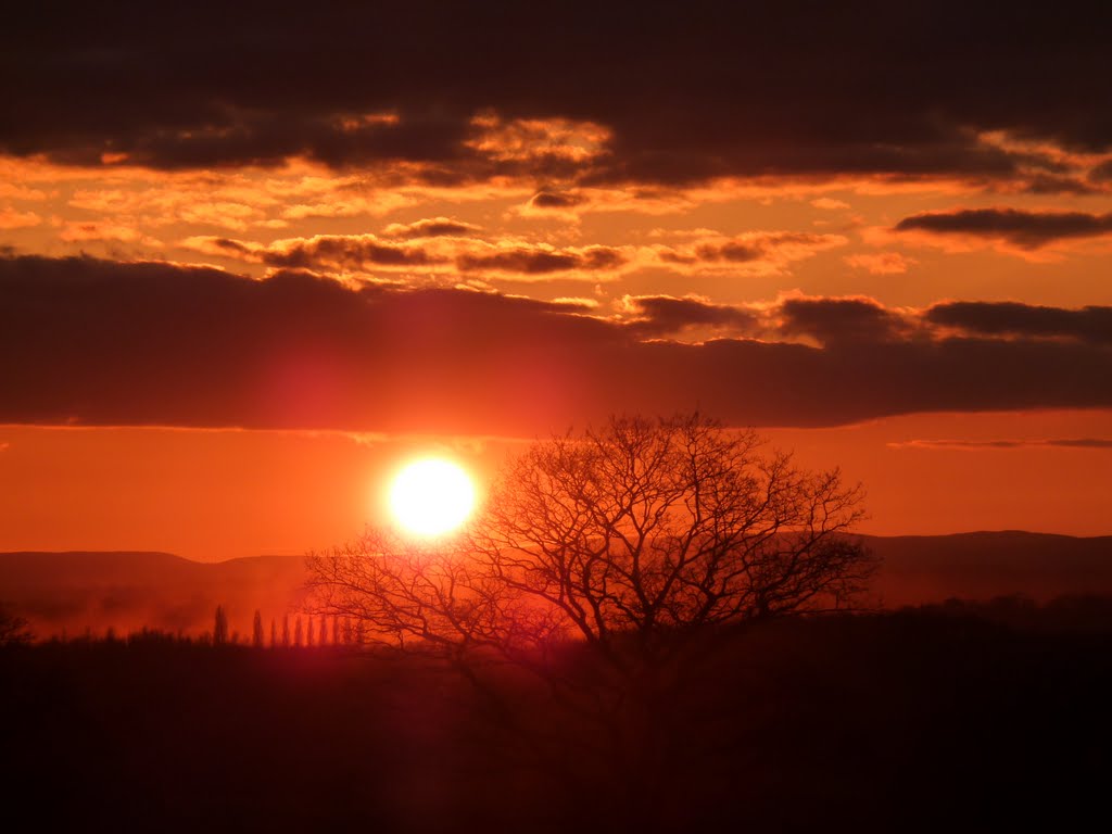 Sun set over Herefordshire