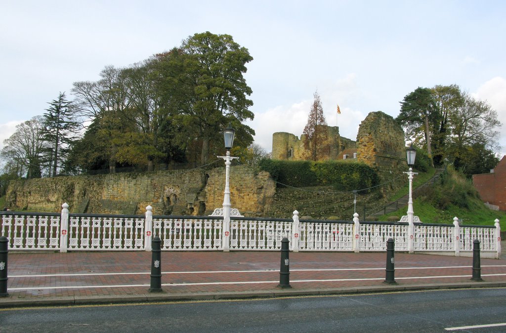 Tonbridge Castle viewed from the Big Bridge.
