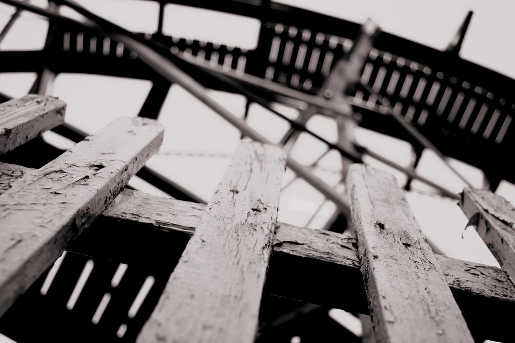 abandoned roller coaster in folkestone